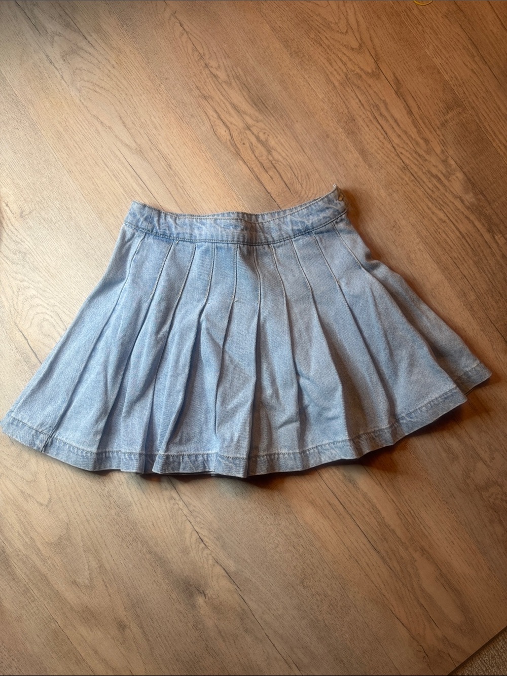 Forever 21 Light Blue Pleated Skater Skirt